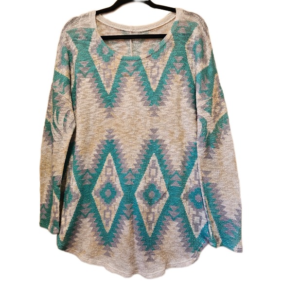 Sweaters - Southwestern Aztec‎ Diamond Pattern Knit Sweater Estimated Size L/XL No Tag
